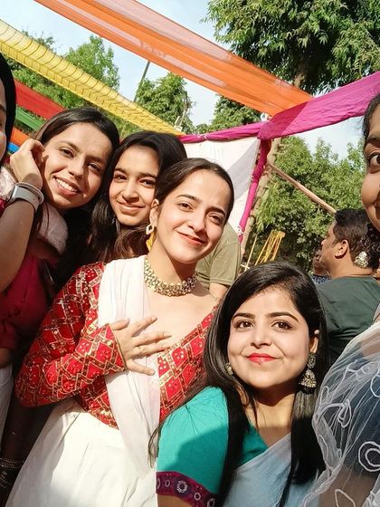 A happy selfie from our live 'Phoolon ki Holi' performance. We love taking our dance out of the studio and performing for live events.