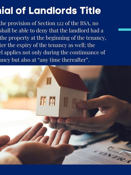 A visual explaining the legal principle of estoppel under the new Bharatiya Sakshya Adhiniyam, 2023, which is critical in landlord-tenant law and property disputes.