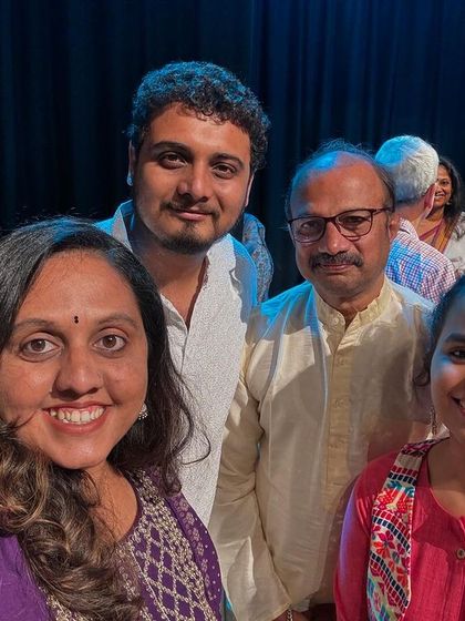 A selfie after the heartwarming inaugural concert at the Jackfruit Festival with the team and students of Shristi Special Academy. Their beautiful singing made the evening truly lovely.