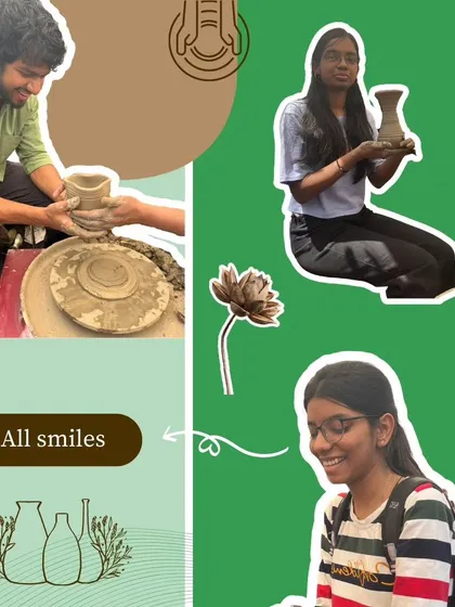 All smiles at the workshop as participants get their hands dirty and learn a new skill. We foster a fun, supportive environment where you can connect with the clay and with fellow creators.