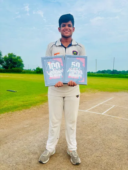 Well done, champ Harshit. Celebrating his achievement of 50 matches and 100 wickets. An unstoppable force.
