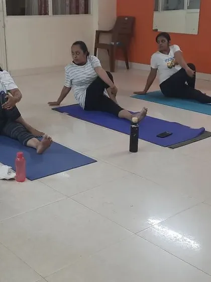 Celebrating International Yoga Day with my students. Here we are practicing Ardha Matsyendrasana (Half Lord of the Fishes Pose) as part of the official yoga day protocol.