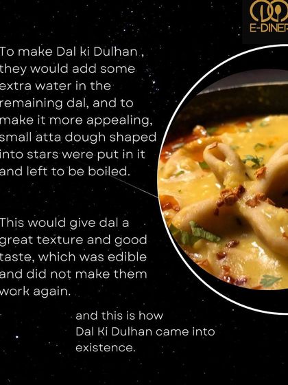 To make Dal ki Dulhan, women would add water to the remaining dal and put in small, star-shaped dough pieces to boil. This created a new, fulfilling meal.
