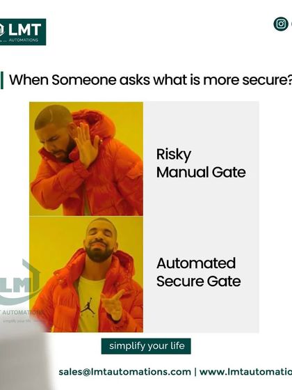 We believe in having a little fun too. When someone asks what's more secure, the choice is clear: an automated gate provides peace of mind that a manual gate just can't match.