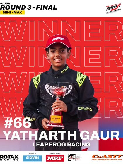 Yatharth Gaur takes the top spot in Mini Max at Round 3 of the Meco Meritus Cup.