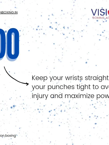 To maximize power and avoid injury, always keep your wrists straight and your punches tight. A straight wrist ensures the force transfers correctly from your body through your fist.