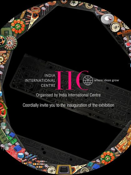 The official invitation to my solo exhibition, "ECOINNOVATIONS," at the India International Centre in New Delhi.