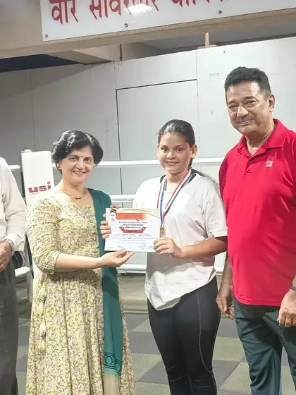 Celebrating our silver medalist's achievement. Her dedication in training paid off.