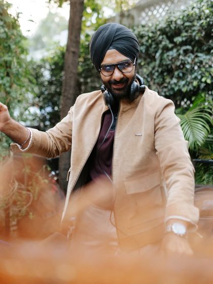 A close-up shot showing my focus and energy while I'm in the mix.