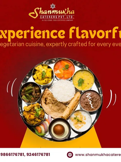 This is a look at our signature vegetarian thali. It is a carefully balanced plate featuring a variety of our best dishes, including flavorful curries, dal, soft roti, rice, and a traditional sweet, showcasing the richness of pure vegetarian cuisine.