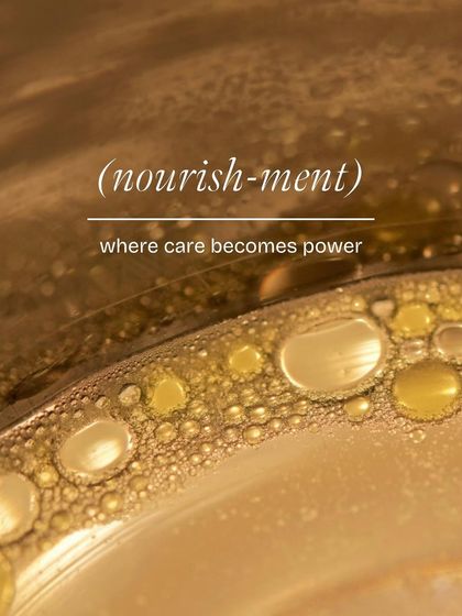 We believe in the power of nourishment for your skin. This macro shot of luxurious oils represents our philosophy that true skincare is where care becomes power.