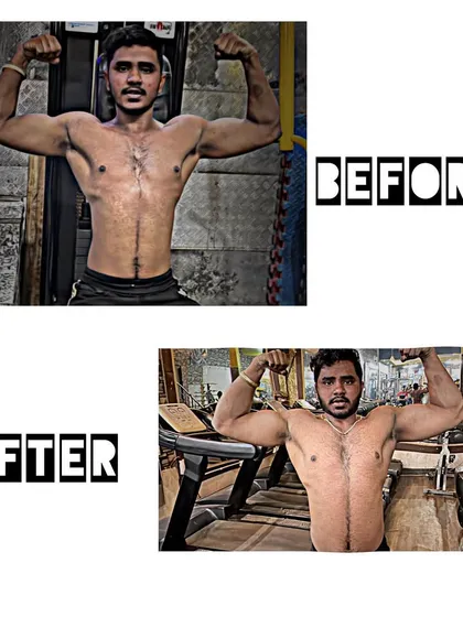 Even for hard gainers, results are possible with the right plan. This client packed on 5kg of pure muscle in just one month by following a targeted bulking program and a high-calorie desi nutrition plan.