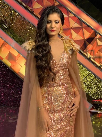 A glamorous look in a sequined gown for the launch of a new season of 'Jodi No. 1'. Celebrity appearances can significantly elevate the profile of a show or event.