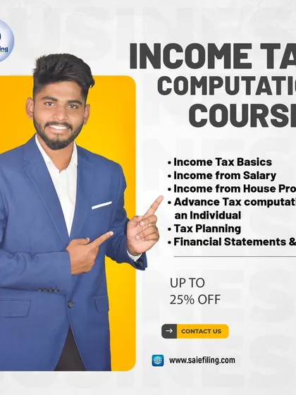 Understand the fundamentals of income tax with our computation course. We cover the basics, income from salary and house property, advance tax computation for individuals, and an introduction to tax planning and MIS.