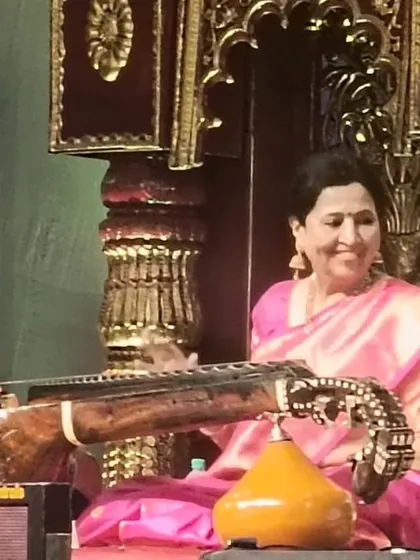 A happy moment captured during my concert at Sree Ramaseva Mandali. I love what I do, and I think it shows. Whether it's a big festival or a small hall, I put my heart into every single note.