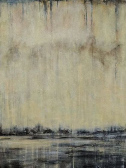 This is the abstract background I created before painting the vintage aircraft. The dripping and layered effects in acrylic and oil set the retro, moody tone for the final piece.