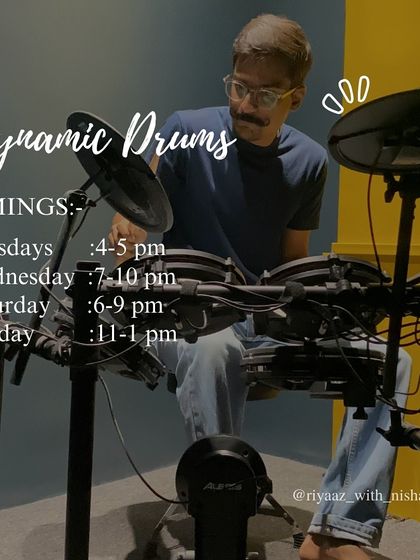 Our Dynamic Drums class schedule. We offer lessons for all levels on Tuesdays, Wednesdays, Saturdays, and Sundays.
