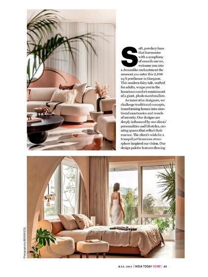 Our "S'more to Think Of" feature in India Today HOME, describing the penthouse as a modern fairy tale crafted for adults.