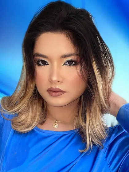 A confident final pose, showing how makeup can empower you and reveal your unique inner self.