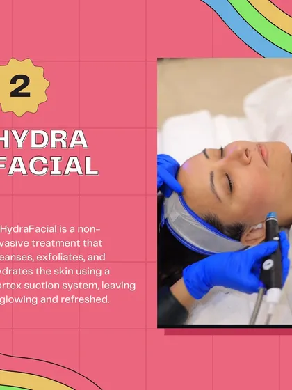 A HydraFacial is a non-invasive treatment that cleanses, exfoliates, and hydrates using a vortex suction system. It leaves the skin glowing, refreshed, and deeply moisturized.