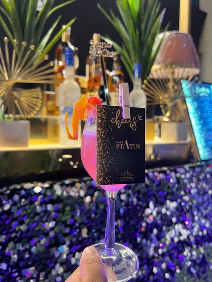 We add a personal touch to corporate events. This custom-branded cocktail was created for the launch of Saya Status Mall, offering guests a unique and memorable way to engage with the brand.
