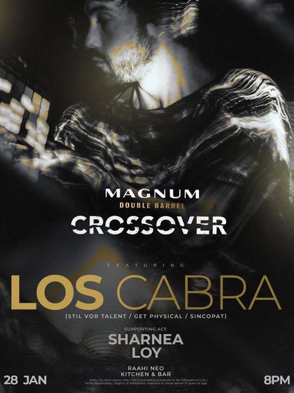 The promotional flyer for the Magnum Crossover event, featuring me as a supporting act for an international artist.