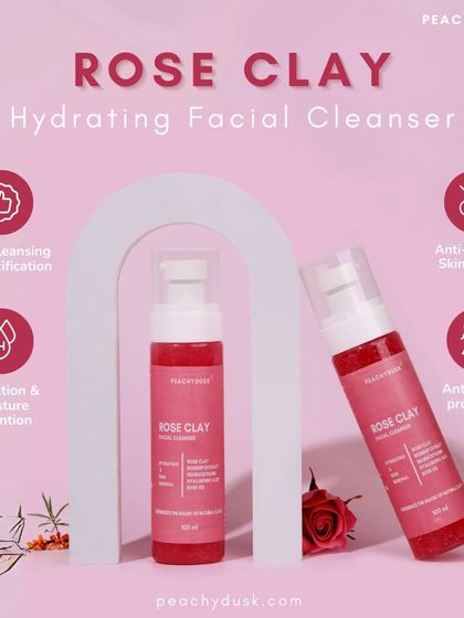 My Rose Clay Facial Cleanser is perfect for dry or sensitive skin. It draws out impurities without stripping natural oils and provides deep cleansing, hydration, and antioxidant protection.