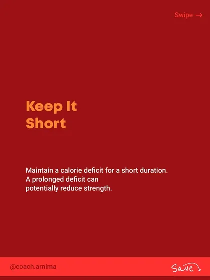 How to maintain strength in a calorie deficit. This guide covers the importance of high protein intake, avoiding overtraining, and keeping deficit periods short and manageable.