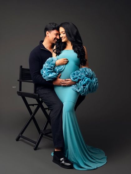 A sweet and playful moment on the director's chair. Capturing these candid interactions is what it's all about.