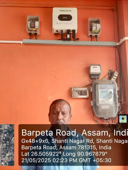 This 3kW ongrid system on Barpeta Road, Assam, is another step in our mission to make solar energy accessible. The geotagged photo showcases our expanding reach and commitment to transparency.