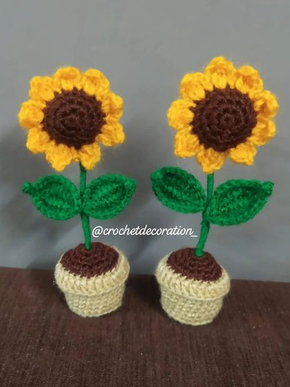 A pair of our mini sunflower pots, perfect as a set or for gifting separately.