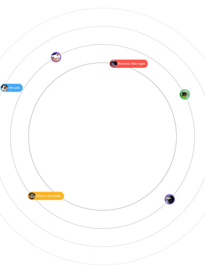 exploring unconventional ui concepts. this visual represents a radial navigation system, a prototype for a more dynamic and engaging way for users to interact with different parts of an application.