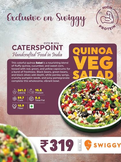 This colorful Quinoa Veg Salad is a nourishing blend of fluffy quinoa, cucumber, and sweet corn, tossed with capsicums and black beans. It's a wholesome and vibrant bowl that's both healthy and delicious.