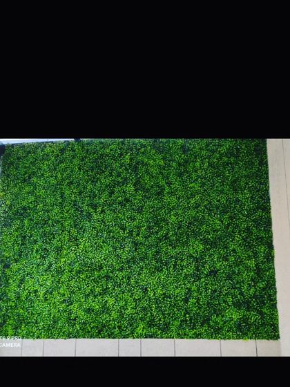 A standard, uniform green wall panel. This is a cost-effective option for covering large areas with a clean, simple look.