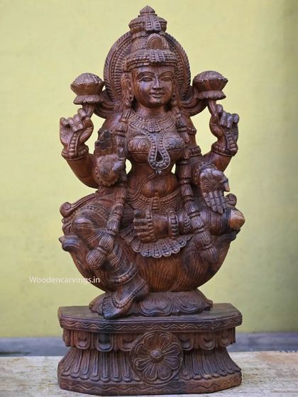Another angle of the 30.5-inch Mahalakshmi, showing her serene and benevolent expression.