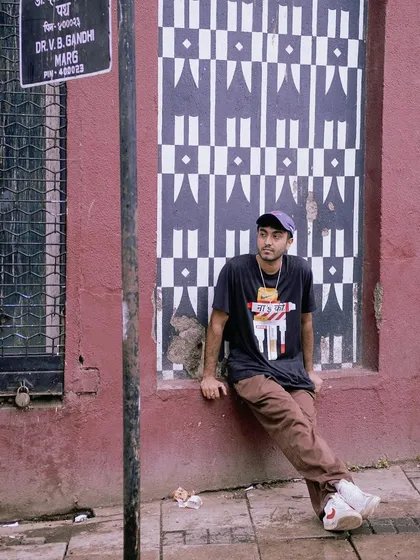 Chilling on the streets of Bombay for the Nike shoot. It was cool to capture the city's authentic vibe as part of the campaign.