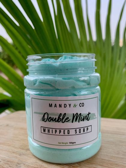 My Double Mint Whipped Soap is the perfect way to wake up your skin. It's incredibly refreshing and leaves you feeling cool and clean all day long.