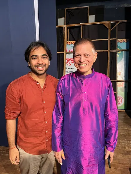 A fan moment with another sitar legend, Padmabhushan Pt. Budhaditya Mukherjee. Meeting my idols reaffirms the depth and beauty of the musical tradition I am privileged to teach.