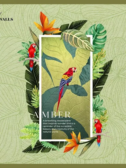 Designed to reflect the warmth and vibrancy of nature, the 'Amber' panel enhances interiors with a brisk, fresh piece of art that feels both lively and sophisticated.