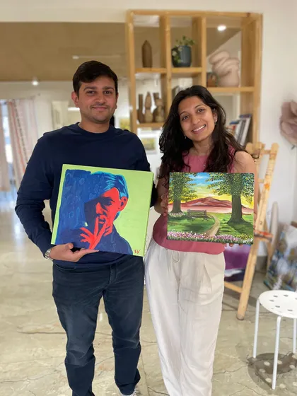 The same couple from image 236, showing that our studio is a place people love to return to for more creative dates.