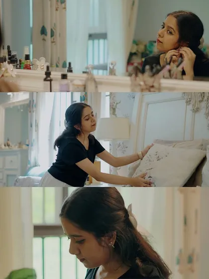 A few captured moments from the music video for my original song, "Bhavachitrave". Each frame tells a part of the story, weaving together visuals and melody to create a feeling of warm nostalgia.