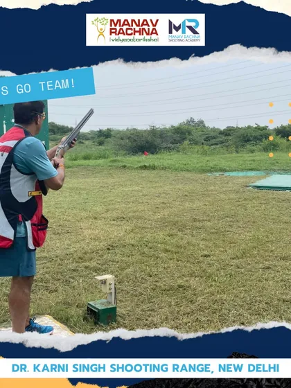 An athlete takes aim during our internal trap and skeet competition. We provide regular competitive opportunities to ensure our shooters are always ready for the big stage.