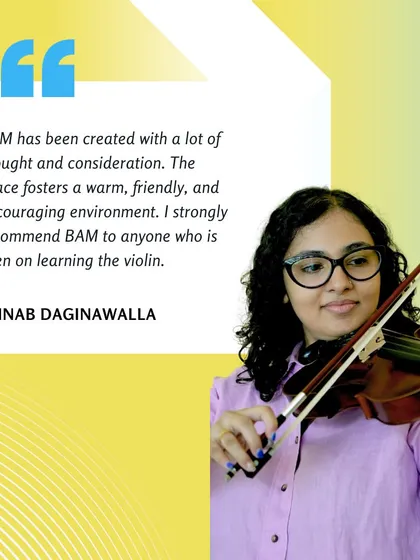 "BAM has been created with a lot of thought and consideration. The space fosters a warm, friendly, and encouraging environment." We are so grateful for the kind words from our student, Zainab.