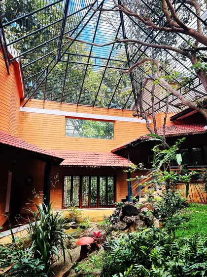 Find your still point in our serene courtyard. Surrounded by nature, this space at our retreat center is designed for quiet reflection and inner peace.
