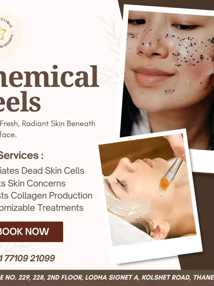 This graphic illustrates the process and benefits of chemical peels. I use them to exfoliate dead skin cells, treat various skin concerns, and boost collagen production for fresh, radiant skin.