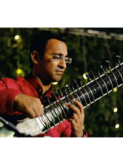 A close-up from a Christmas season performance.