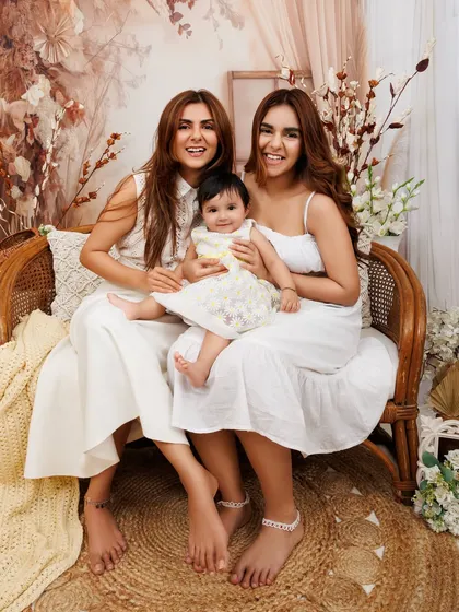 Three generations of love. A beautiful portrait of a baby with her mother and grandmother, a truly priceless memory.