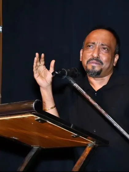Our guest of honor, Mr. Prasanjit Dutta, shares his insights and motivational words with the students, parents, and teachers gathered for our 4th Annual Day program.