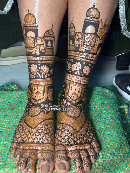 Mukesh Mehandi Art - Bridal Mehndi Bridal Feet & Leg Mehndi photo 17