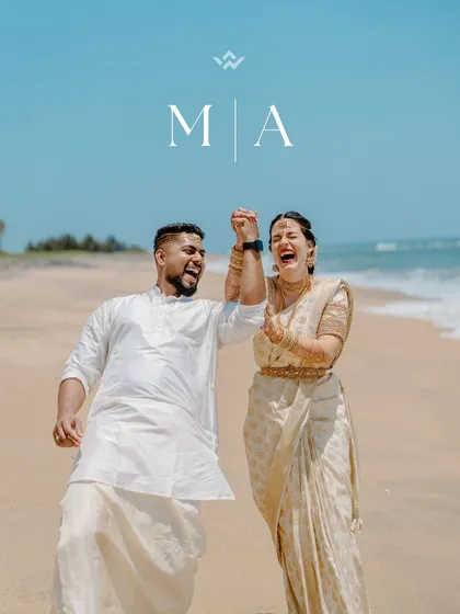 From the Netherlands to Chennai, love knows no distance. This candid shot on the beach captures the pure, uninhibited joy of a couple celebrating their union, proving that the best moments are the ones where you can just be yourselves.